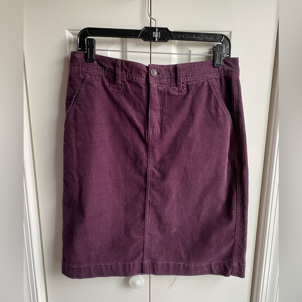 G.H. Bass Heritage Womens Purple Corduroy Skirt Size 6 NWT